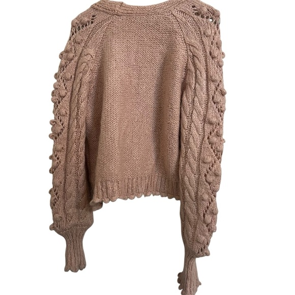 Zara cardigan chunky Pink Cardigan wool alpaca blend small - Picture 5 of 15